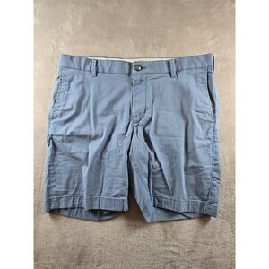 Faherty Brand Mens Island Life Shorts Size 36 Blue Chino Organic Tencel *Read